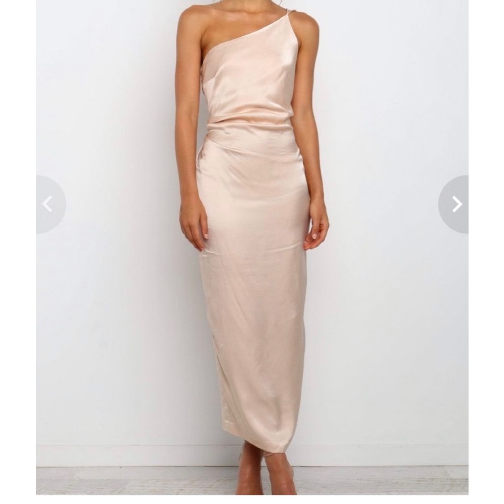 Cream One Shoulder Dress